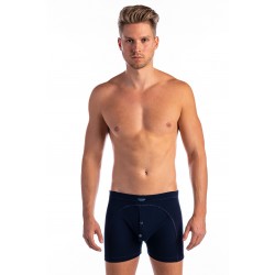 Gombos szűk férfi boxer (sötétkék)