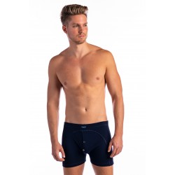 Gombos szűk férfi boxer (sötétkék)