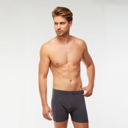 Gombos férfi szűk boxer (grafitszürke)