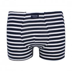 Széles csíkos férfi szűk boxer (sötétkék-fehér)