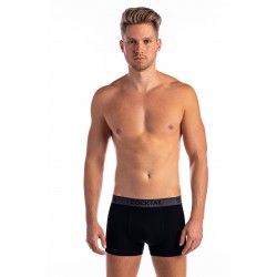 Szövött gumis egyszínű férfi boxer (fekete)