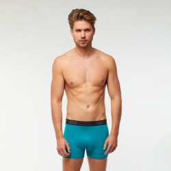 Szövött gumis egyszínű férfi boxer (türkizzöld)