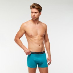 Szövött gumis egyszínű férfi boxer (türkizzöld)