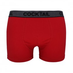Szövött gumis egyszínű férfi boxer (piros)