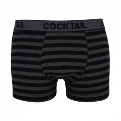 Szövött gumis férfi boxer (fekete-szürke csíkos)