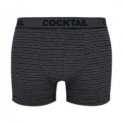 Szövött gumis férfi boxer (fekete-szürke sűrű csíkos)