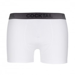 Szövött gumis egyszínű férfi boxer (fehér-fekete)