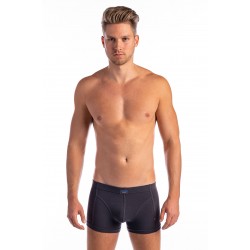 Egyszínű férfi csípőboxer (sötétszürke)