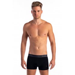 Külső gumis férfi csípőboxer (fekete)