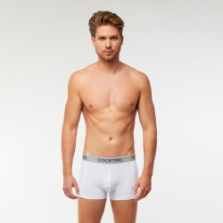 Külső gumis férfi csípőboxer (fehér)