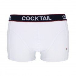 Külső gumis férfi csípőboxer (fehér-kék)