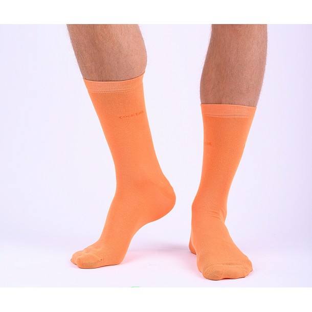 Egyszínű férfi zokni (narancssárga)