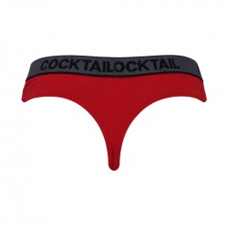 Szövött gumis egyszínű férfi tanga (piros)