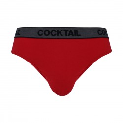 Szövött gumis egyszínű férfi tanga (piros)