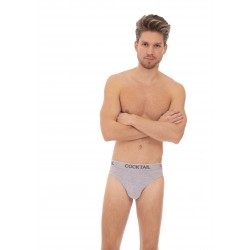 Szövött gumis egyszínű férfi tanga (szürke)