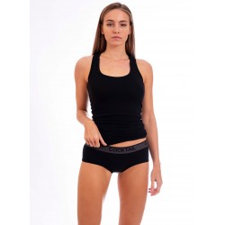 Szövött gumis női francia alsó (fekete)