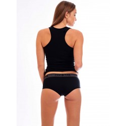 Szövött gumis női francia alsó (fekete)