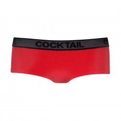 Szövött gumis női francia alsó (piros)