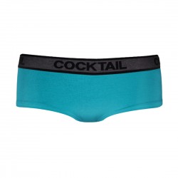 Szövött gumis női francia alsó (türkiz)