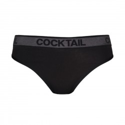 Szövött gumis féltanga (fekete)