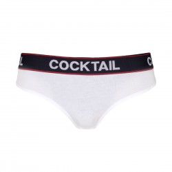 Szövött gumis női tanga (fehér-kék)