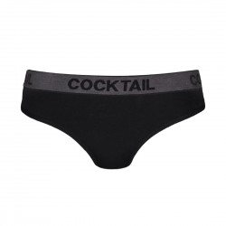 Szövött gumis női tanga (fekete)