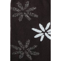 Lurex virág mintás női zokni