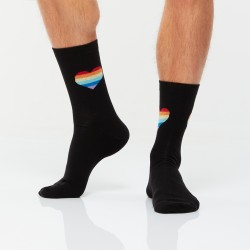 Szívecskés zokni (fekete)