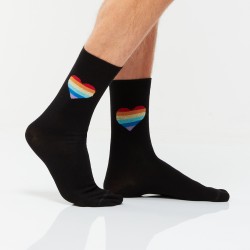 Szívecskés zokni (fekete)