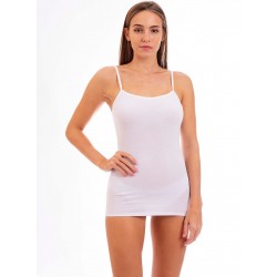 Vékony pántos, egyszínű női trikó (fehér)