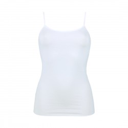 Vékony pántos, egyszínű női trikó (fehér)