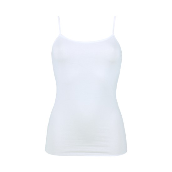 Vékony pántos, egyszínű női trikó (fehér)