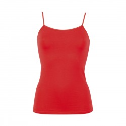 Vékony pántos, egyszínű női trikó (lazac)