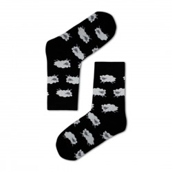 Bárányos női zokni (fekete)