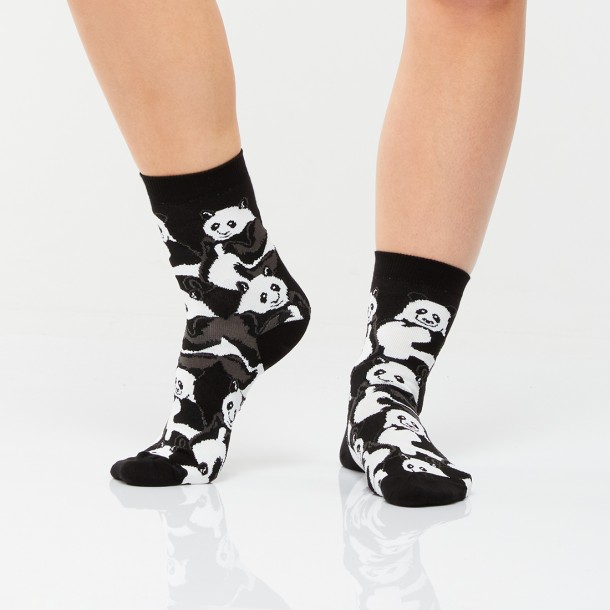 Panda mintás női zokni