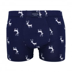 Rénszarvas mintás szűk boxer (sötétkék)