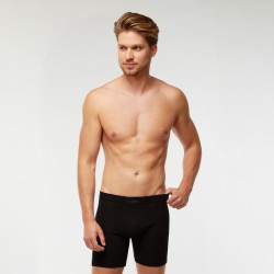 Egyszínű szűk boxeralsó hosszú szárral (fekete) - extra nagy méret