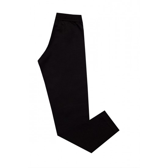 Egyszínű női leggings 3/4-es szárral (fekete) 