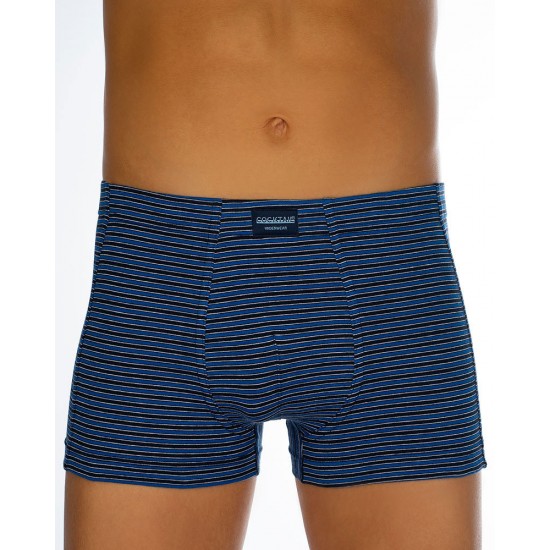 Sűrű csíkos férfi szűk boxer (élénk kék) 