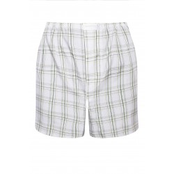 Gyerek, kockás bő boxer (zöld-fehér)