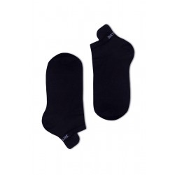 Egyszínű magasított férfi titokzokni (fekete)