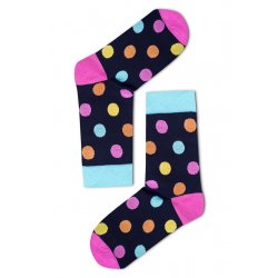 Nagypöttyös női zokni (sötétkék-pink)