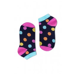 Pöttyös női titokzokni (sötétkék)