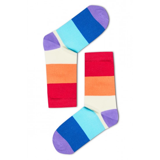 Széles csíkos unisex zokni (színes)